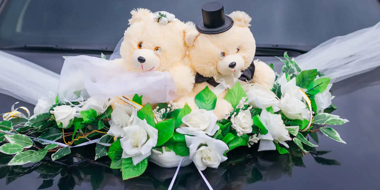 fiocco tulle macchina sposi